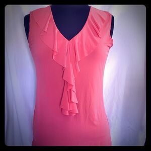 Double Take ruffled sleeveless blouse size small